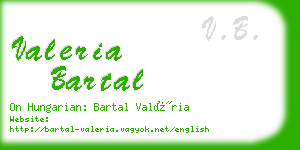 valeria bartal business card